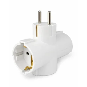 Adaptor priză  3xschuko - 3 direcții (lateral+sus) 16A 250V, TEKSA