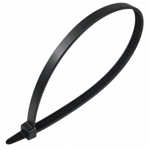 Coliere plastic 450x7,6 mm, negru, rezistență UV, max 120kg, din poliamidă PA66, 100buc/pungă, TEKSA