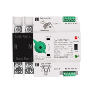 Comutator de transfer automat monofazat pentru panouri fotovoltaice ATS, 125A, TEKSA