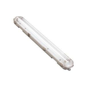 Corp iluminat pentru tub LED tip FIPAD + clipsuri inox, alimentare pe același capăt, 9W, 2x60cm, IP65, Eurolamp