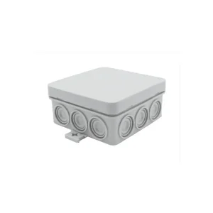 Doză de derivație aplicată MINI 85x85x40mm cu 12 intrări predecupate, IP55, fără halogeni, IK10