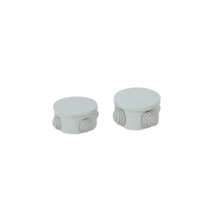 Doză de derivație rotundă aplicată Ø 85x45mm cu presetupe, IP44, fără halogeni, IK10