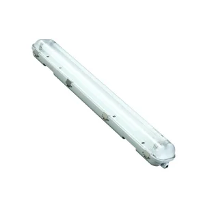 Corp iluminat pentru tub LED tip Fipad + clipsuri inox, 36W, 2x1200mm, IP65, Eurolamp