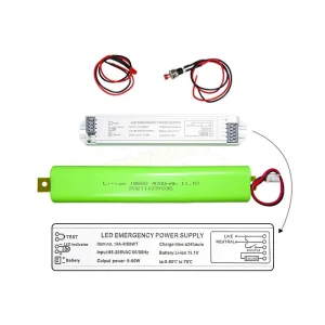 Kit emergență pentru tub LED, max 50W / 3600mAH 90minute