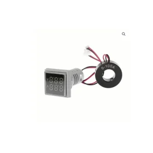 Mini voltmetru - ampermetru AC + frecvență digital LED, cu bobină, TEKSA