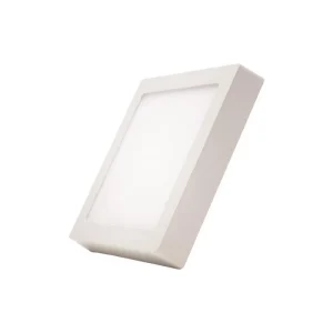 Panou LED PLUS subțire pătrat aplicat 24W, 6500K lumină rece, 2160lm, 225x225mm, 85-265V, IP44, Eurolamp