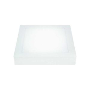 Panou LED PLUS subțire pătrat aplicat, 6W, 6500K lumină rece, 540 lm, 120x120mm, 85-265V, IP44 Eurolamp