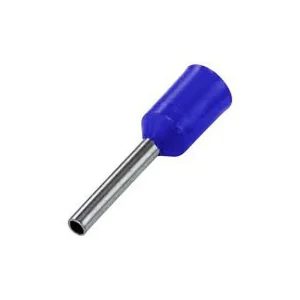 Pini terminali izolați (tuburi de capăt) cu tijă lungă, cupru stanat, 2,5 mm², tub 18 mm, albastru, 100 buc/set, TEKSA