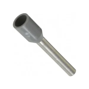 Pini terminali izolați (tuburi de capăt) cu tijă lungă, cupru stanat, 4 mm², tub 18 mm, gri, 100 buc/set, TEKSA