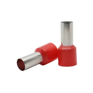 Pini terminali izolați (tuburi de capăt), cupru stanat, 1,5 mm², tub 8 mm, roșu, 100 buc/set, TEKSA