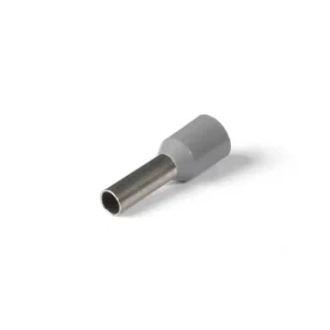 Pini terminali izolați (tuburi de capăt), cupru stanat, 4 mm², tub 12 mm, gri, 100 buc/set, TEKSA