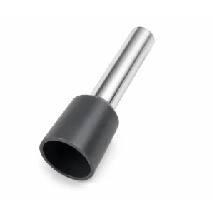 Pini terminali izolați (tuburi de capăt), cupru stanat, 6 mm², tub 12 mm, negru, 100 buc/set, TEKSA