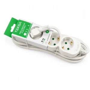 Prelungitor 3P - 5 metri, cablu 3x1.5mmp, cu protecție copil, TEKSA