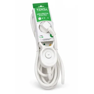 Prelungitor 3P - 7 metri, cablu 3x1.5mmp, cu întrerupător și protecție copil, TEKSA