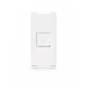 Priză de date RJ45 UTP/FTP cat6, 1 modul, alb, Liveno