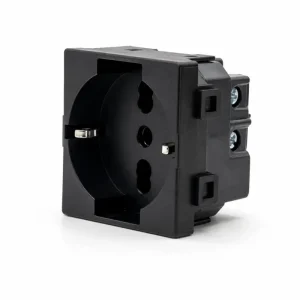 Priză germană schuko 2P+E, 16A, negru, Millele