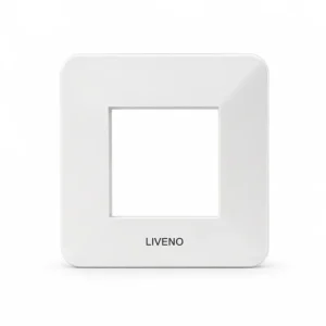 Ramă ornament plastic, 2 module, alb, Liveno