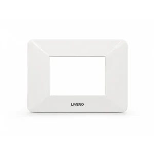 Ramă ornament plastic, 3 module, alb, Liveno