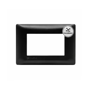 Ramă ornament plastic 3 module, negru, Millele