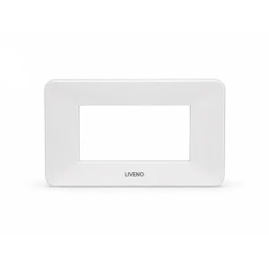 Ramă ornament plastic, 4 module, alb, Liveno