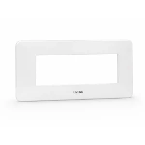 Ramă ornament plastic, 6 module, albă, Liveno