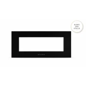 Ramă ornament sticlă 6 module, negru, Millele