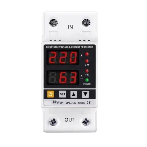 Releu digital monofazat pentru protecție la supratensiune, subtensiune și supracurent, 230V, 63A, TEKSA