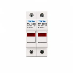 Separator cu LED pentru siguranțe fuzibile in curent continuu DC, 10x38, 2P, 32A, 1000V, TEKSA