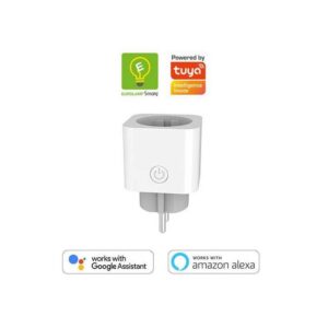Adaptor SMART pentru priză Schuko cu Wi-Fi și contor 16A, IP20, 230V, Eurolamp
