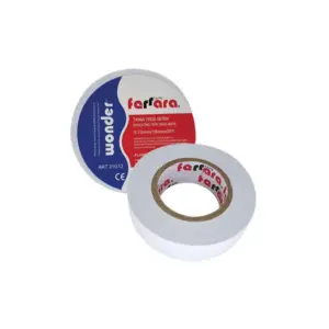 Bandă izolatoare PVC, albă, 19mm, L-20 metri, Eurolamp