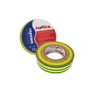 Bandă izolatoare PVC, galben-verde, 19mm, L-20 metri, Eurolamp