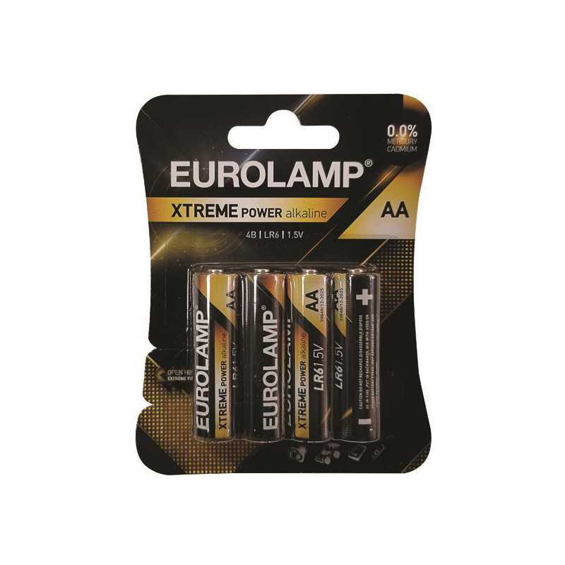Baterii AA Extreme Power LR06, 1.5V, Eurolamp (4buc/set)