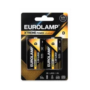 Baterii LR20 Extreme Power, 1.5V, Eurolamp (2buc/set)