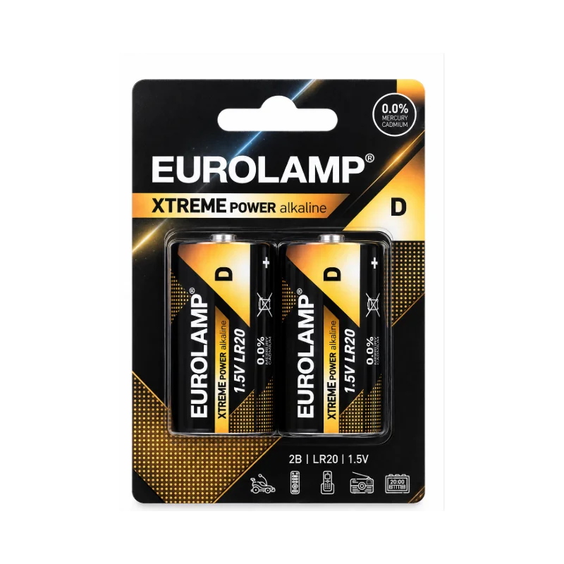 Baterii LR20 Extreme Power, 1.5V, Eurolamp (2buc/set)