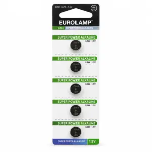 Baterii LR44 Super Power Alkaline A76, 1.5V, Eurolamp (5buc/set)
