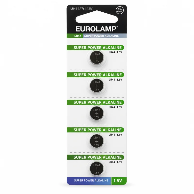 Baterii LR44 Super Power Alkaline A76, 1.5V, Eurolamp (5buc/set)