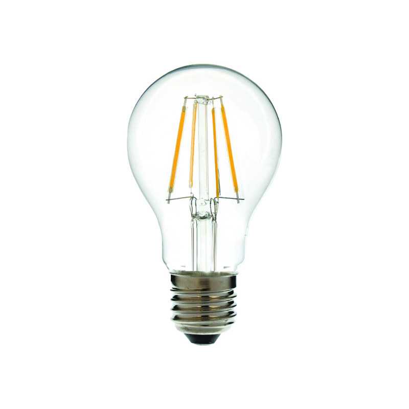 Bec LED cu filament + senzor lumină, A60, 7W, E27, 3000K lumină caldă, 806lm, 220-240V, Eurolamp