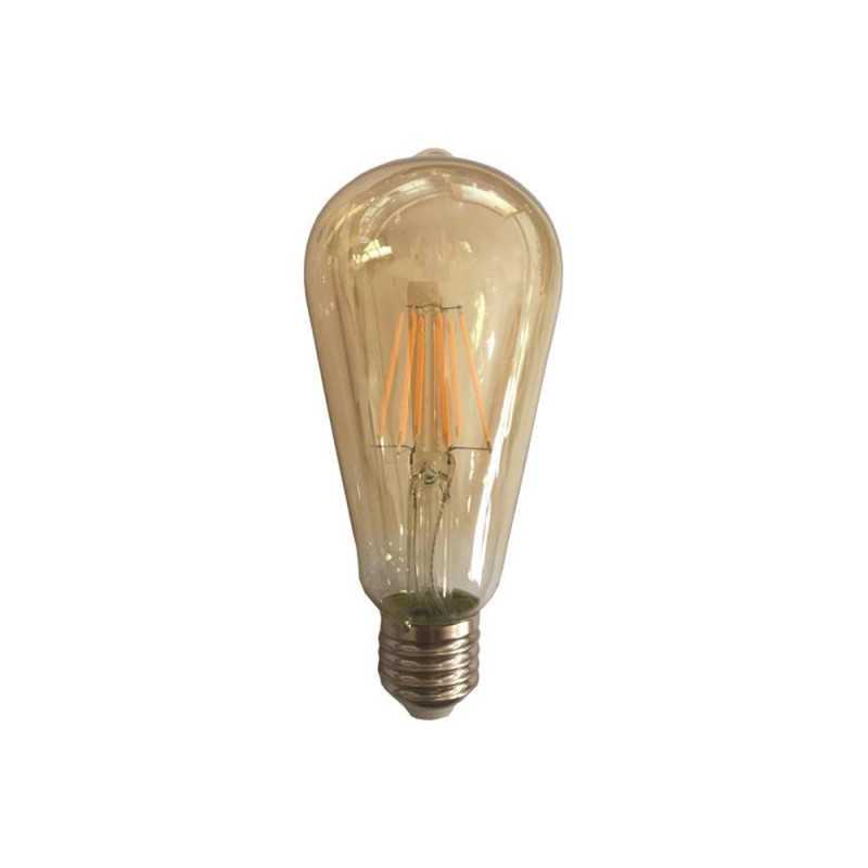 Bec LED dimabil tip avocado ST64 cu filament, 10W, E27, 2500K lumină caldă, 1050lm, 220-240V, Eurolamp