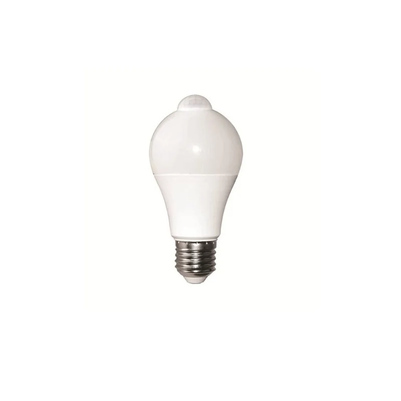 Bec LED PLUS cu senzor de miscare, A60, 12W, E27, 4000K lumină neutră, 1055lm, 220-240V, Eurolamp