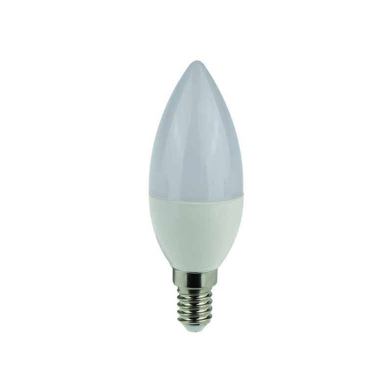 Bec LED PLUS lumanare, C37, 5W, E14, 6400K lumină rece, 400lm, 220-240V, Eurolamp