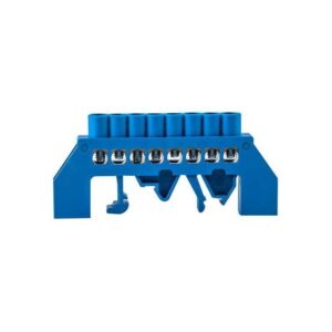 Bloc terminal pentru NUL cu șurub 8 borne, 60A, albastră, Eurolamp