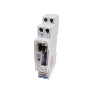 Ceas programator analogic cu montaj pe șină 1 modul, 16A, 110-250V, 100 ore, GACIA
