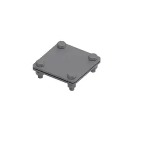 Clemă galvanizata St/tZn in cruce pentru conexiune platbanda-platbanda 40x4, fără placa intermediara