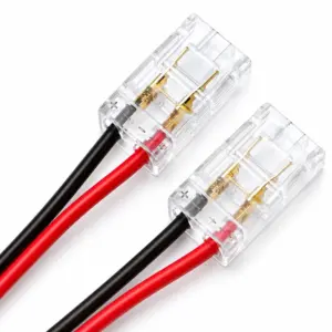Conectorul cu cablu pentru bandă LED COB monocromă, 8 mm, seria 145-7202x, Eurolamp