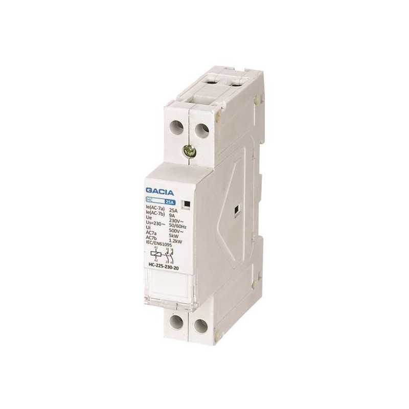 Contactor de instalare modular, 2P, HC-220-20, 20A, 230V AC NO, GACIA