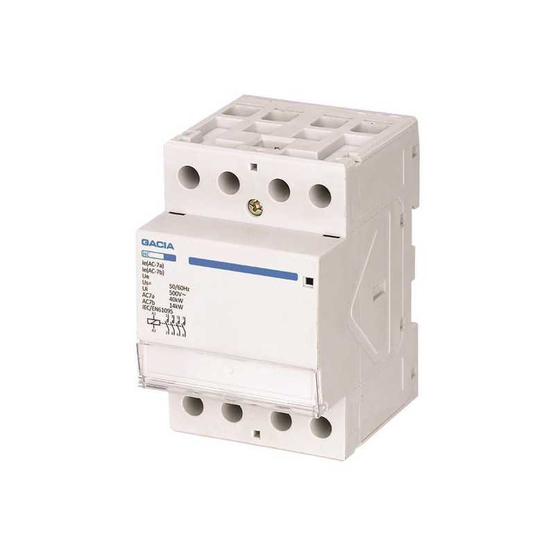 Contactor de instalare modular 4P, HC-440-40, 40A, 24V, AC, NO, GACIA