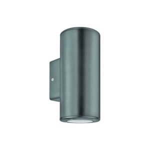 Corp iluminat ROUND GREY pentru perete sus-jos plastic, GU10, max. 6W, 220-240V, 99x76x186mm, IP65, Eurolamp