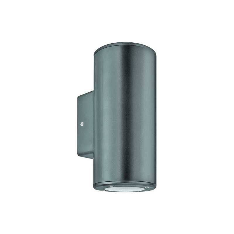Corp iluminat ROUND GREY pentru perete sus-jos plastic, GU10, max. 6W, 220-240V, 99x76x186mm, IP65, Eurolamp
