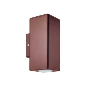 Corp iluminat SQUARE CUPRU ANTIC pentru perete sus-jos plastic, GU10, max. 6W, 220-240V, 99x76x186mm, IP65, Eurolamp