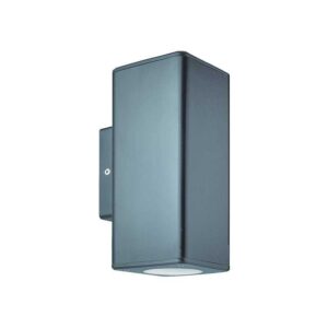 Corp iluminat SQUARE GREY pentru perete sus-jos plastic, GU10, max. 6W, 220-240V, 99x76x186mm, IP65, Eurolamp